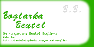 boglarka beutel business card